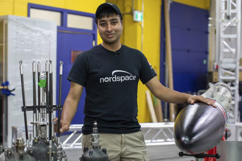 Rahul Goel at NordSpace's manufacturing facility in Markham, Ontario.