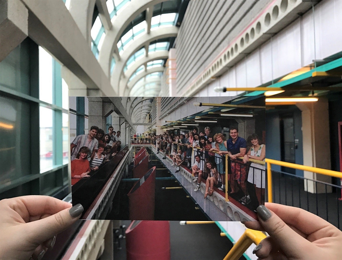 Archival and current views of the William G. Davis Computer Research Centre at Waterloo
