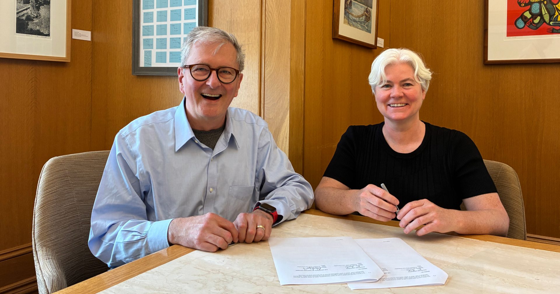 Western University signs agreement with Dalhousie University to collaborate on AI, defence, research security. Official Western News image.